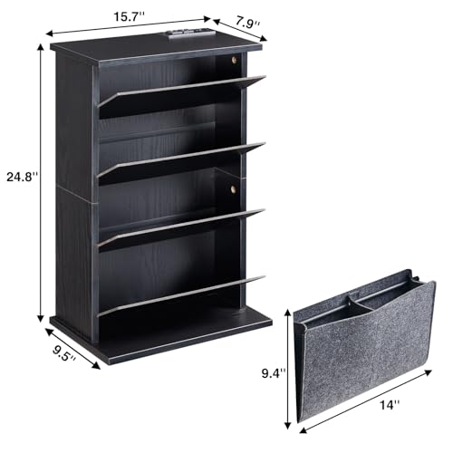 30% Off Narrow Side Table with Charging Station - Image 3