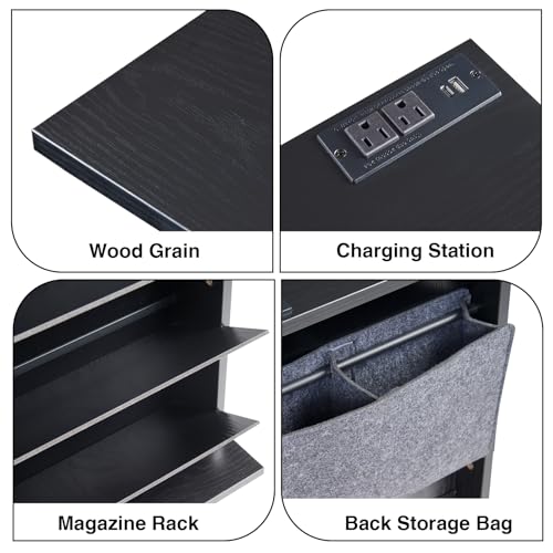 30% Off Narrow Side Table with Charging Station - Image 4