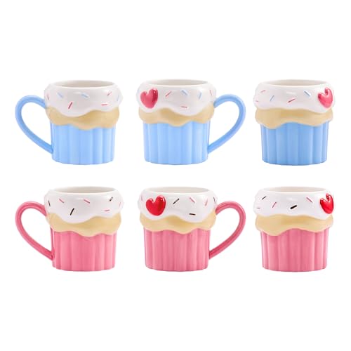 50% Off Bico Heart Cupcake Mugs Set - 2 Ceramic 16oz Cups - Image 3