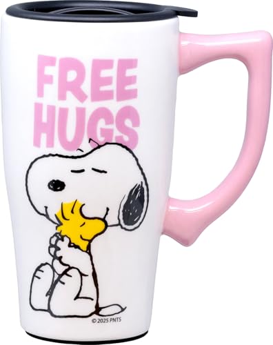 34% Off Spoontiques Snoopy Free Hugs Travel Coffee Mug - Image 1