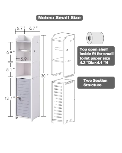 24% Off AOJEZOR Toilet Paper Holder Stand & Cabinet - Image 6