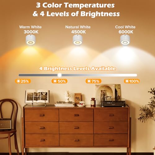 Plomixius LED Wall Lights: Rechargeable, Dimmable, 360° Rotate - Image 4
