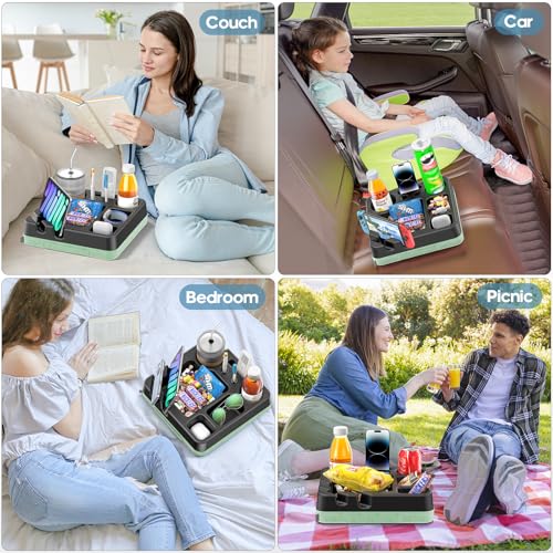 50% Off CLESOO Couch Cup Holder Tray - Portable Snack Caddy - Image 5