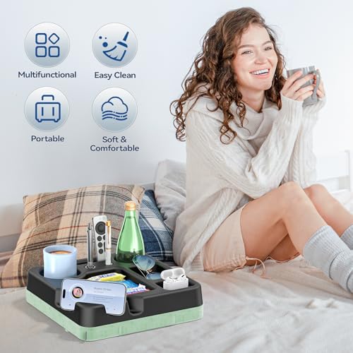 50% Off CLESOO Couch Cup Holder Tray - Portable Snack Caddy - Image 6