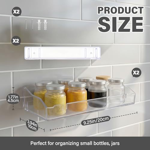 50% Off Clear Floating Shelves for Bathroom Storage - Image 2
