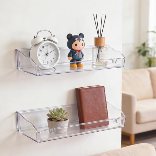 50% Off Clear Floating Shelves for Bathroom Storage - Image 3