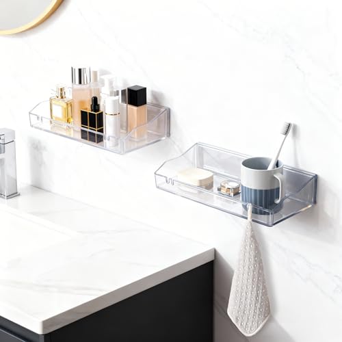 50% Off Clear Floating Shelves for Bathroom Storage - Image 4