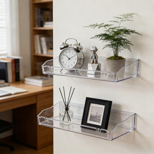 50% Off Clear Floating Shelves for Bathroom Storage - Image 5