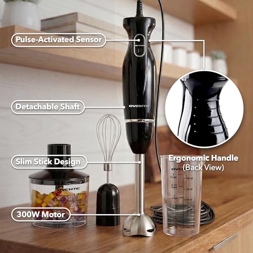 OVENTE Immersion Blender Set - 300W, 2 Speeds - Image 4