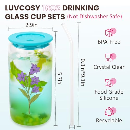 30% Off 6-Pack Glass Tumblers with Lids & Straws - Image 2