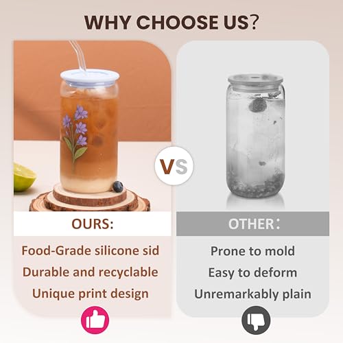 30% Off 6-Pack Glass Tumblers with Lids & Straws - Image 4