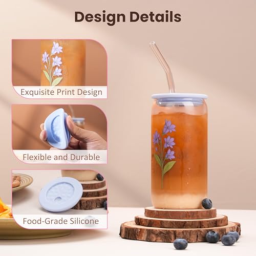 30% Off 6-Pack Glass Tumblers with Lids & Straws - Image 5