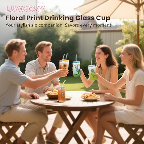 30% Off 6-Pack Glass Tumblers with Lids & Straws - Image 6