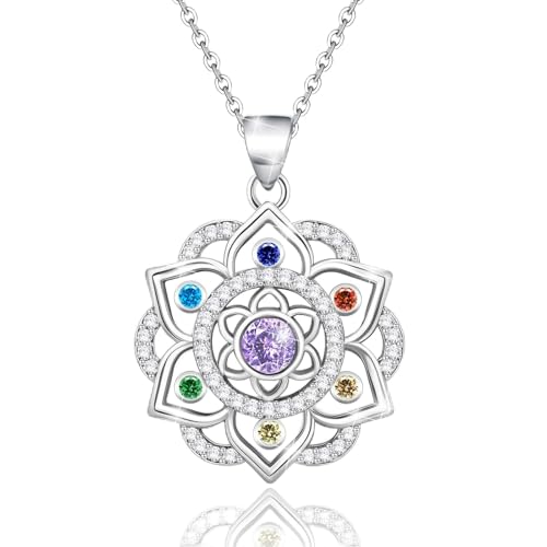 50% Off Ruthes 925 Silver Lotus Chakra Pendant Necklace - Image 1