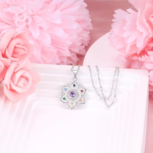 50% Off Ruthes 925 Silver Lotus Chakra Pendant Necklace - Image 2