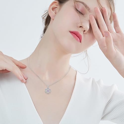 50% Off Ruthes 925 Silver Lotus Chakra Pendant Necklace - Image 4