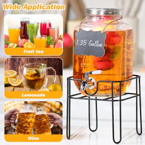 30% Off Glass Drink Dispenser with Stand, 1.35 Gal - Image 5