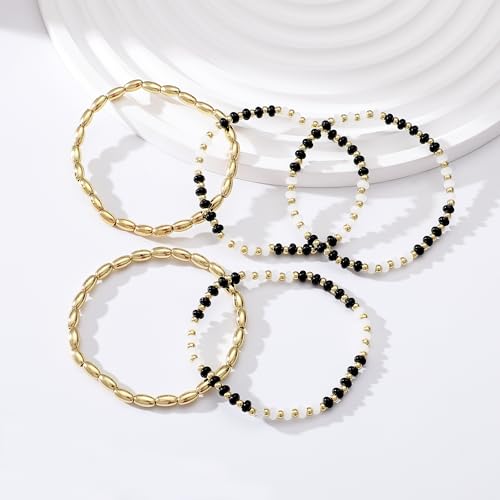RISHEGAE Gold Bead Bracelets Set - 50% Off for Women - Image 6