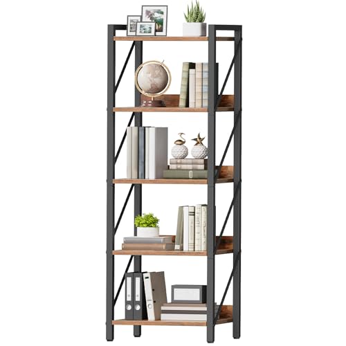 30% Off HOOBRO 5-Tier Industrial Bookshelf - Image 1