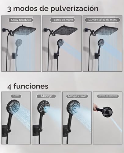 50% Off Starry Sky 12.2" Rain Shower Head Combo - Image 4