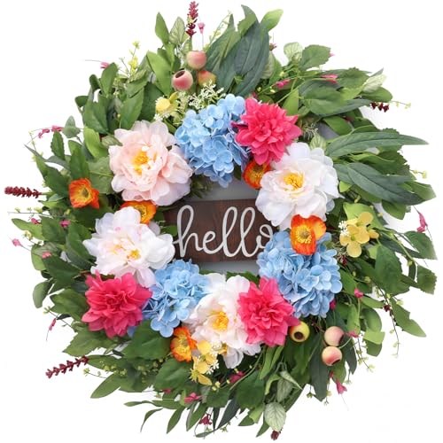 24" Artificial Peony Wreath, Was $59.99 Now $29.99