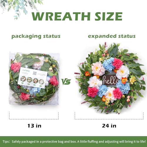 24" Artificial Peony Wreath, Was $59.99 Now $29.99 - Image 3