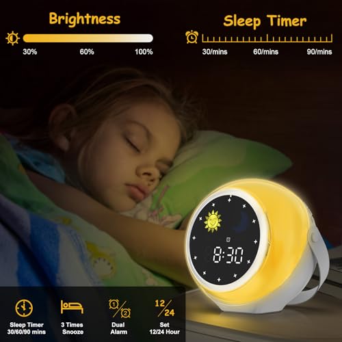 Kids Alarm Clock w/ Bluetooth & Wake-Up Light for $19.89 - Image 5