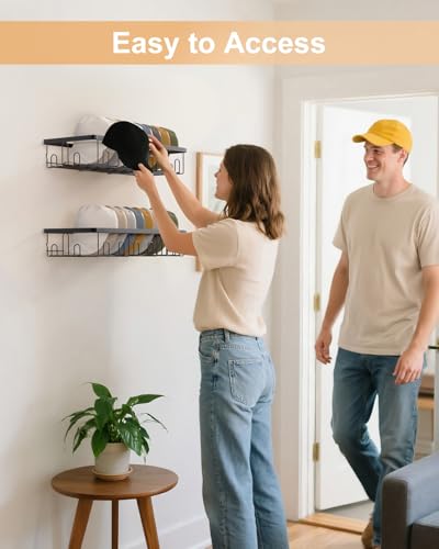 50% Off 4-Pack Hat Rack for Wall - Holds 112 Caps - Image 3