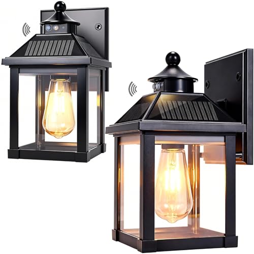 50% Off Solar Wall Lights Outdoor Dusk to Dawn Motion Sensor - Image 1