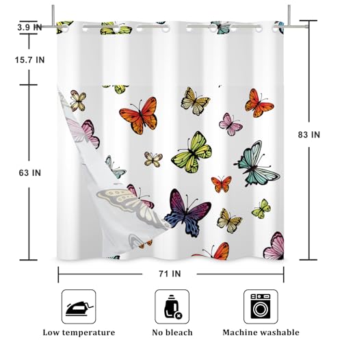 50% Off Baocicco Butterfly Shower Curtain Set 71x83 - Image 2