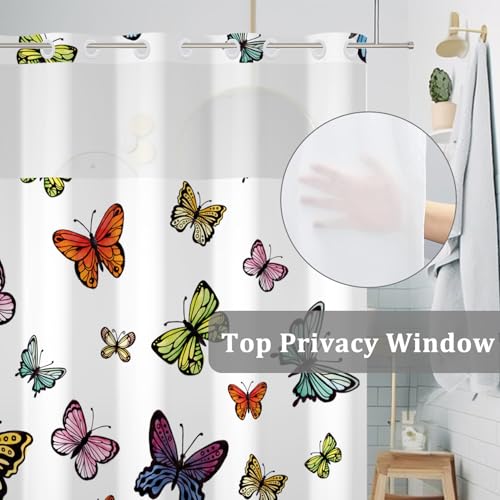 50% Off Baocicco Butterfly Shower Curtain Set 71x83 - Image 3