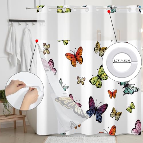 50% Off Baocicco Butterfly Shower Curtain Set 71x83 - Image 7