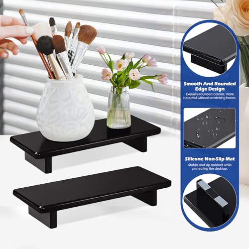 5% Off Matte Black Acrylic Vanity Tray 2-Pack for Men - Image 2