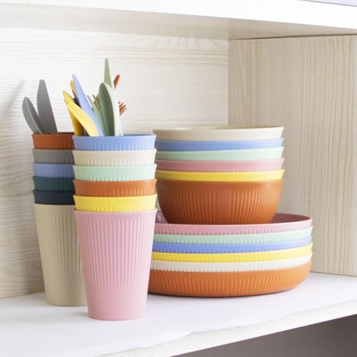 Wheat Straw Dinnerware Set for 6 – 36 Pieces - Image 5