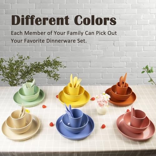 Wheat Straw Dinnerware Set for 6 – 36 Pieces - Image 6