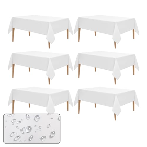 30% Off WIGENIUS 6-Pack White Tablecloth for 6FT Tables - Image 1