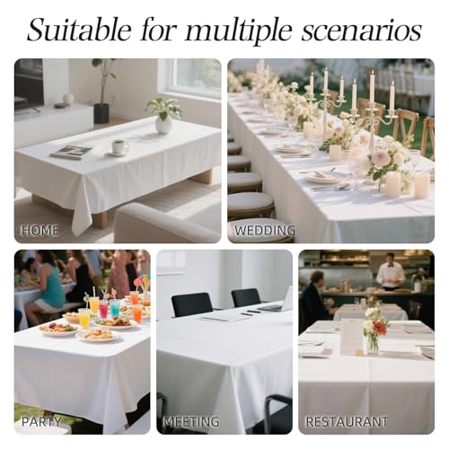 30% Off WIGENIUS 6-Pack White Tablecloth for 6FT Tables - Image 7