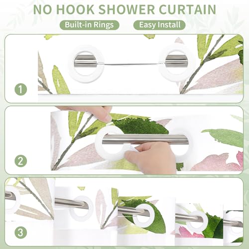 30% Off Litabel Watercolor Floral Shower Curtain Set - Image 4