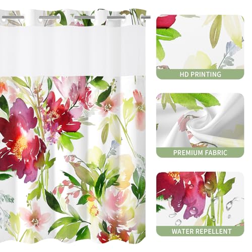 30% Off Litabel Watercolor Floral Shower Curtain Set - Image 5