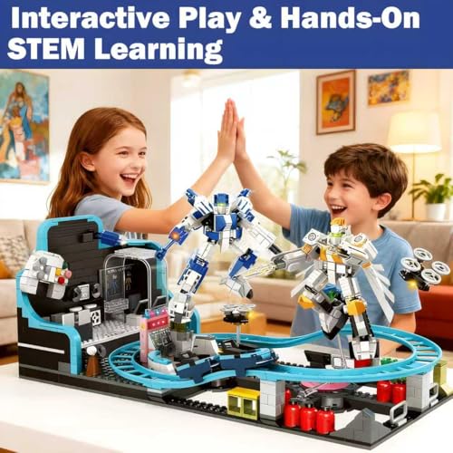 Toptrend 1293-Piece Space Roller Coaster STEM Toy for Kids - Image 4