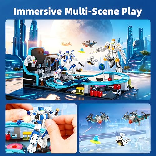 Toptrend 1293-Piece Space Roller Coaster STEM Toy for Kids - Image 6