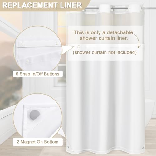 50% Off Snap-In Shower Curtain Liner Replacement - Image 2