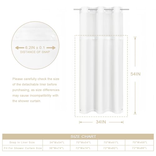 50% Off Snap-In Shower Curtain Liner Replacement - Image 3