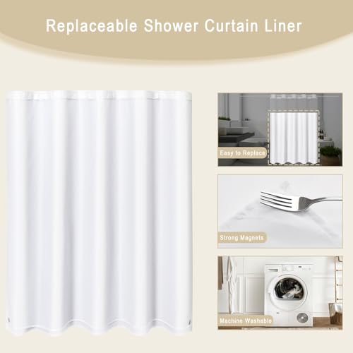 50% Off Snap-In Shower Curtain Liner Replacement - Image 6