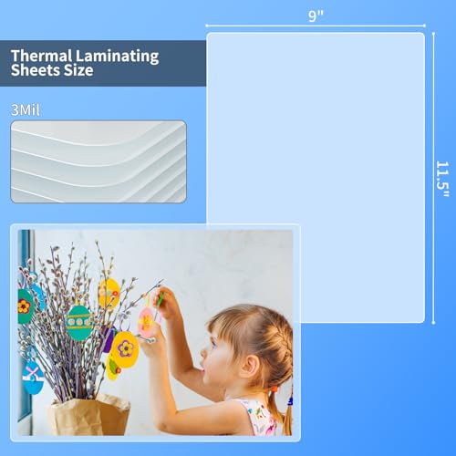 Thermal Laminating Sheets 50-Pack, 9x11.5 In, Save 40% - Image 2