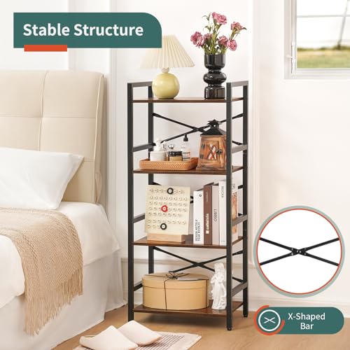 20% Off Yoobure 4-Tier Industrial Bookshelf - Image 6