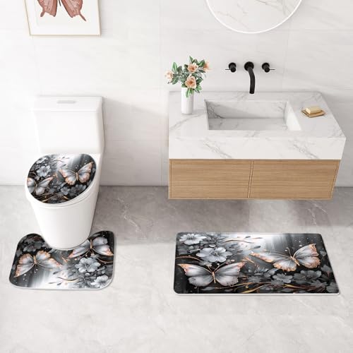 50% Off Litabel 4-Pc Butterfly Shower Curtain Set - Image 4