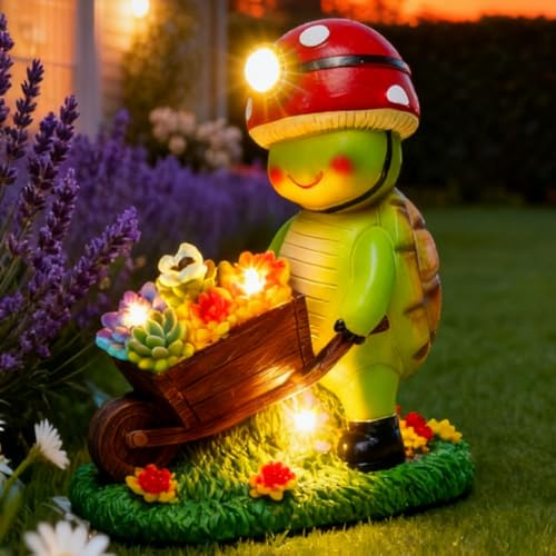 50% Off SunGlee Solar Turtle Outdoor Garden Light - Image 1
