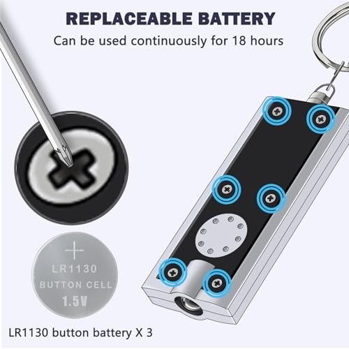 8-Pack Mini LED Keychain Flashlights - Bright & Portable - Image 5