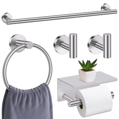 50% Off Brushed Nickel Bathroom Hardware Set - 5 Pieces - Image 1
